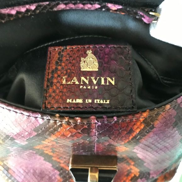 Lanvin Pop Happy Mini Python Crossbody Bag NWT - Picture 4 of 8